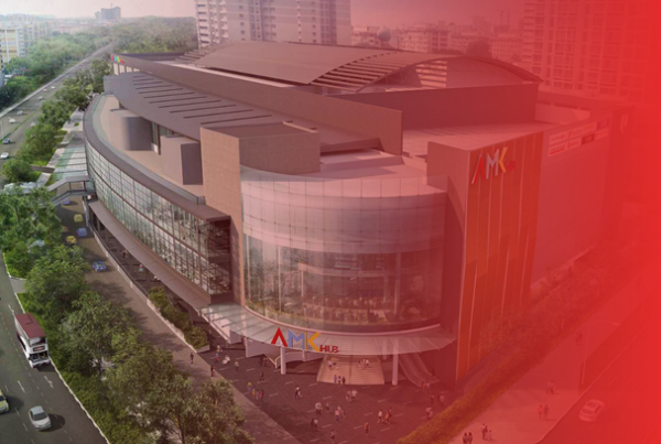 AMK Hub shopping mall in Singapore featuring ViaDirect digital wayfinding kiosks